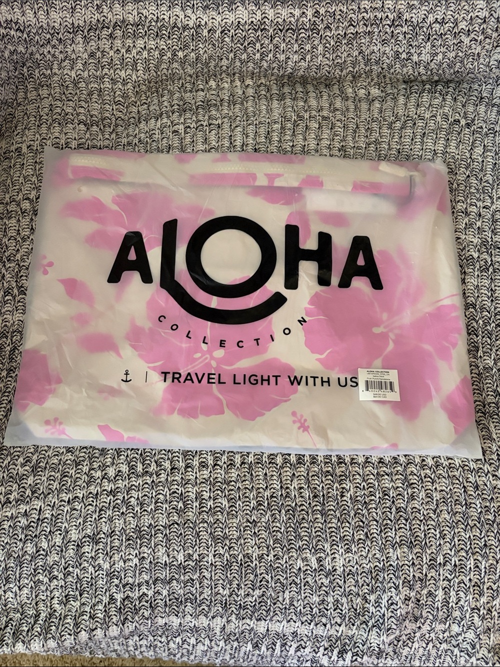 ALOHA Collection Pink Floral Pouch Size is Large/ Salina Max